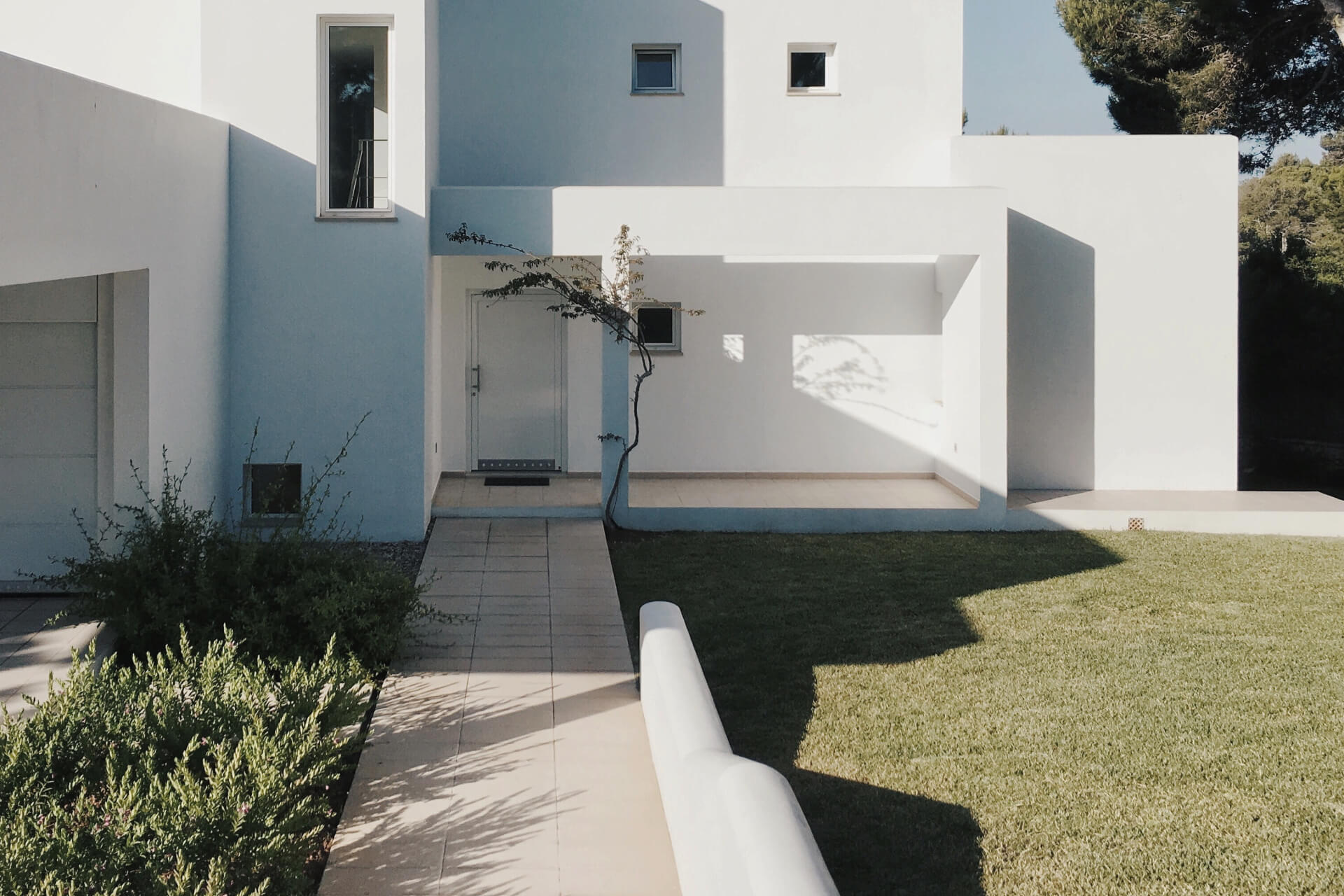 Modern residential exterior architectural visualization